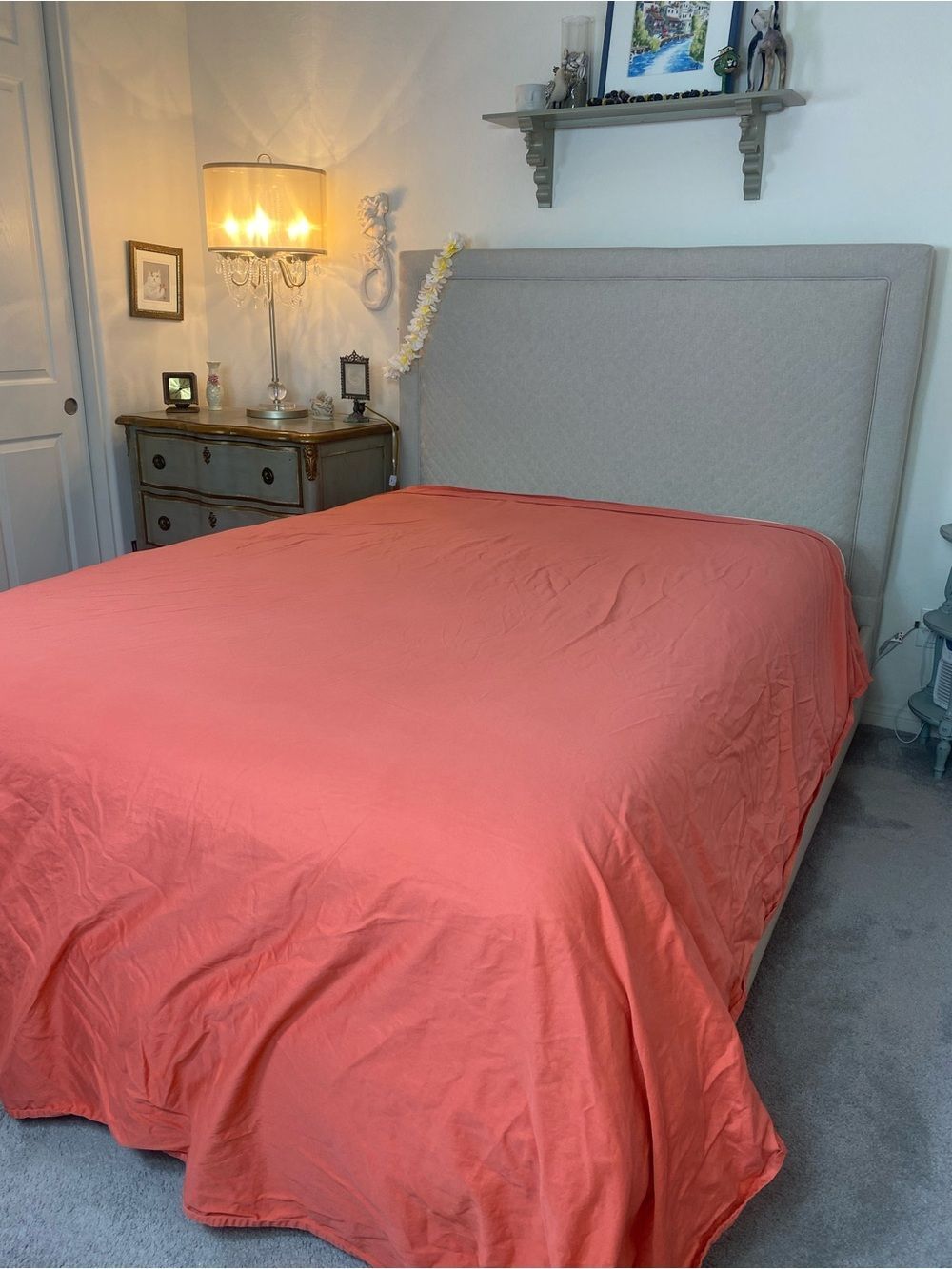 Threshold Coral Cotton sheet set / 1 flat /1 fitted
